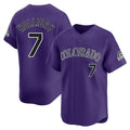 C.Rockies #7 Matt Holliday Player Purple Limited Home Fdoa Stitched Jerseys