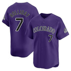 C.Rockies #7 Matt Holliday Player Purple Limited Home Fdoa Stitched Jerseys