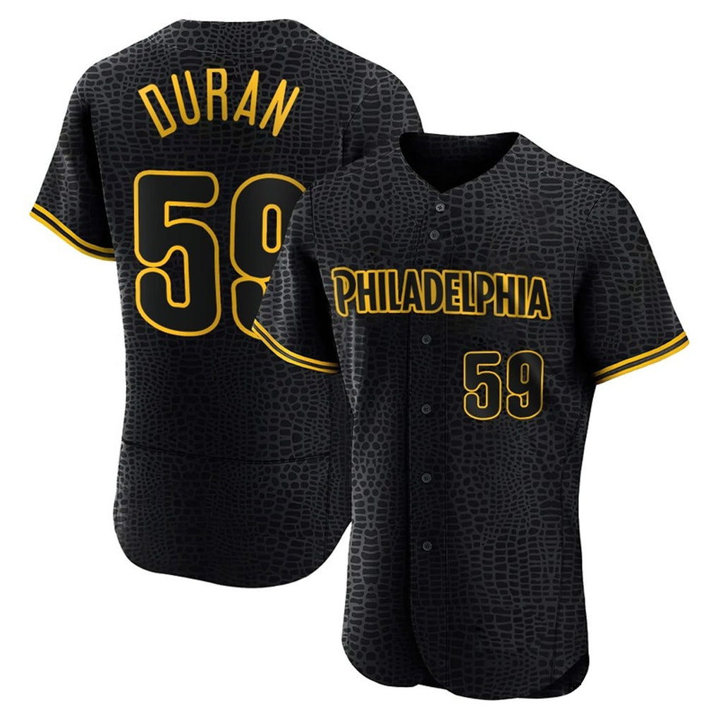 P.Phillies #59 Jhoan Duran Player Black Snake Skin City Home Limited Elite Fdoa Stitched Jerseys