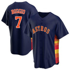 H.Astros #7 Craig Biggio Player Navy Home Game Fdoa Stitched Jerseys