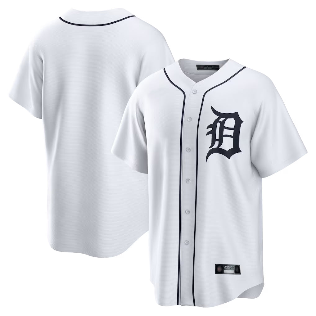 D.Tigers ## Tigers Blank Player White Home Game Fdoa Stitched Jerseys