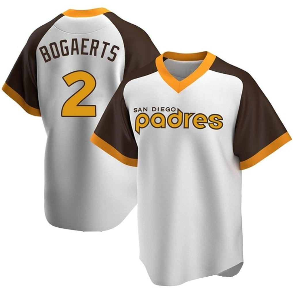 S.Diego Padres #2 Xander Bogaerts Player White Home Cooperstown Collection Replica Game Fdoa Stitched Jerseys