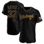 P.Pirates #32 Henry Davis Player Black Home Limited Elite Fdoa Stitched Jerseys