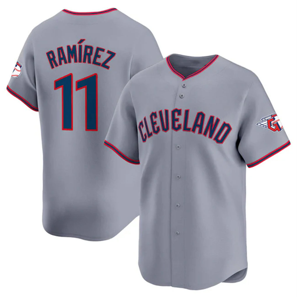C.Guardians #11 Jose Ramirez Player Gray Road Limited Home Game Fdoa Stitched Jerseys
