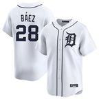 D.Tigers #28 Javier B¨¢ez Player White Home Limited Fdoa Stitched Jerseys