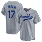 LA.Dodgers #17 Shohei Ohtani Player Gray Game Limited Home Fdoa Stitched Jerseys
