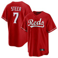 C.Reds #7 Spencer Steer Player Red Home Game Fdoa Stitched Jerseys