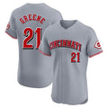 C.Reds #21 Hunter Greene Player Gray Limited Elite Home Fdoa Stitched Jerseys