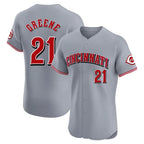 C.Reds #21 Hunter Greene Player Gray Limited Elite Home Fdoa Stitched Jerseys