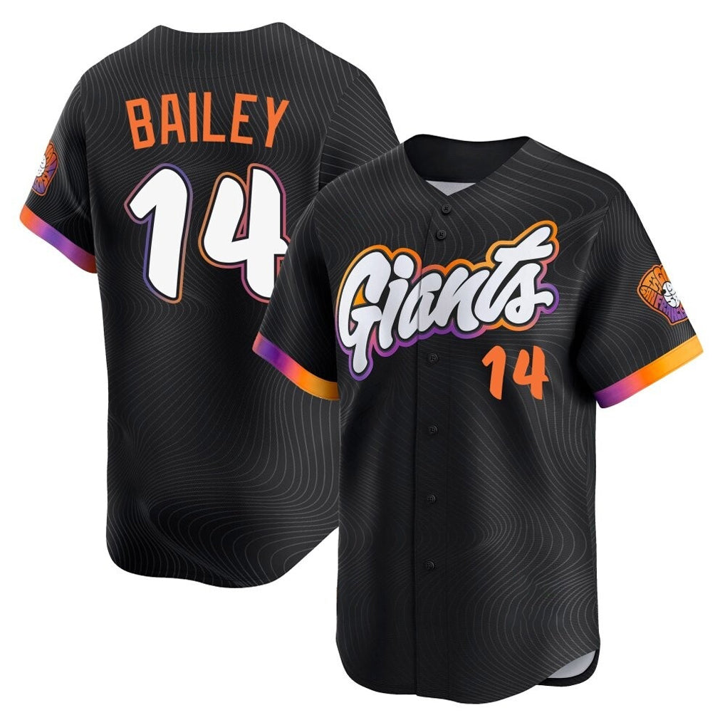 SF.Giants #14 Patrick Bailey Player Black 2025 City Connect Home Limited Fdoa Stitched Jerseys