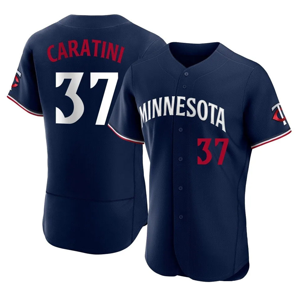 M.Twins #37 Victor Caratini Player Navy Replica Home Limited Elite Fdoa Stitched Jerseys