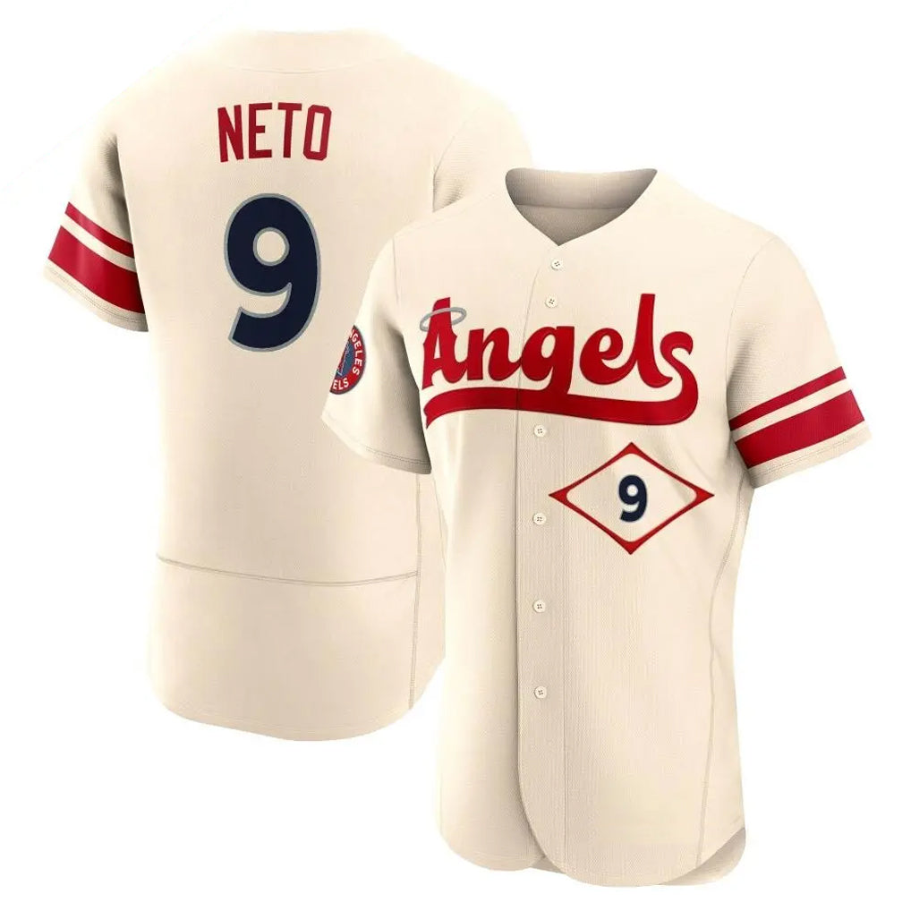 LA.Angels #9 Zach Neto Player Cream City Connect Limited ELite Home Fdoa Stitched Jerseys