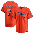 H.Astros #7 Craig Biggio Player Orange Home Limited Fdoa Stitched Jerseys