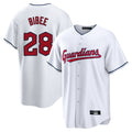 C.Guardians #28 Tanner Bibee Player White Home Game Fdoa Stitched Jerseys