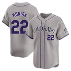 C.Rockies #22 Mickey Moniak Player Gray Limited Home Fdoa Stitched Jerseys