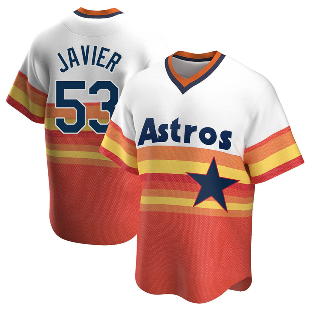 H.Astros #53 Cristian Javier Player Rainbow Cooperstown Collection T-shirt Fdoa Stitched Jerseys