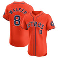 H.Astros #8 Christian Walker Player Orange Home Limited Elite Fdoa Stitched Jerseys