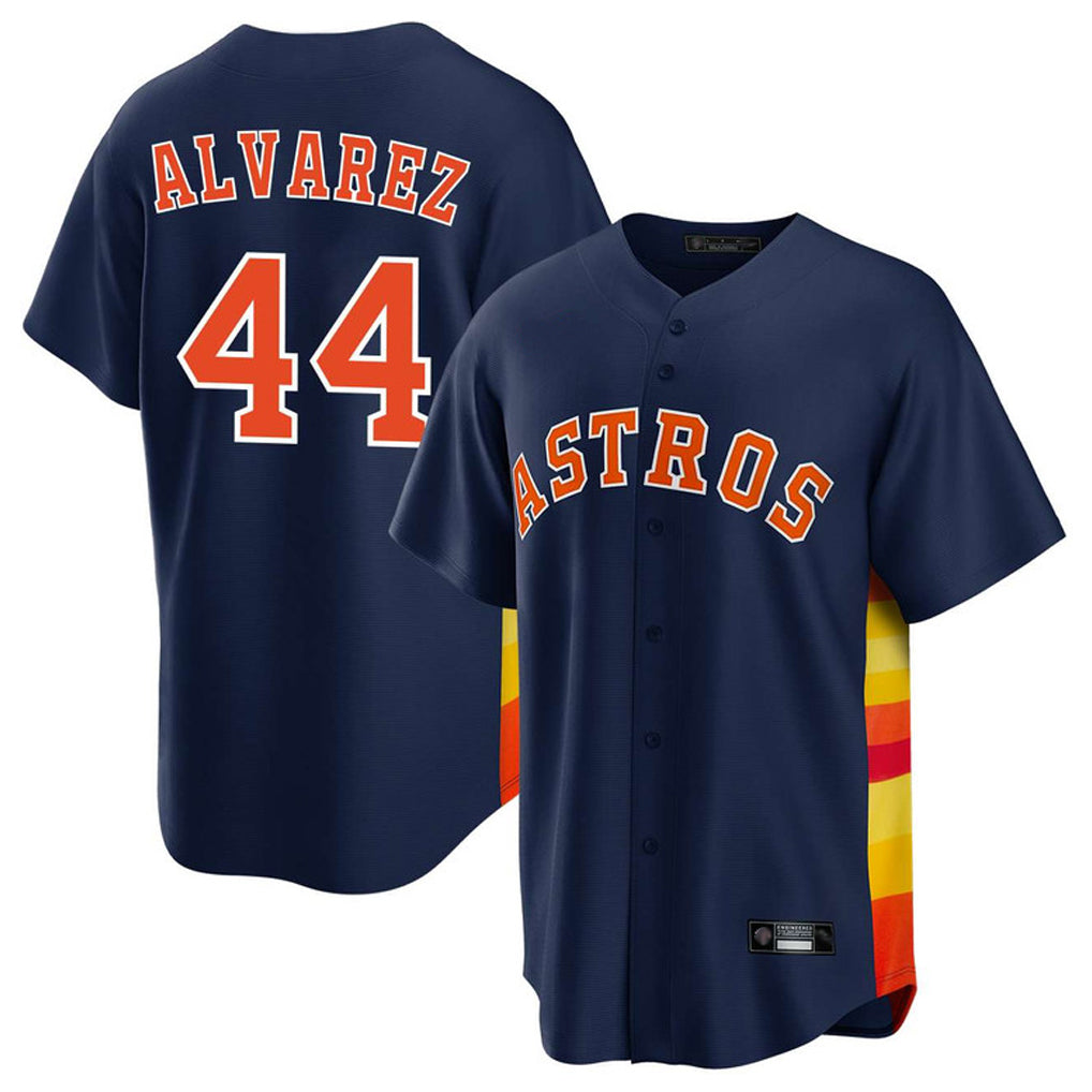 H.Astros #44 Yordan Alvarez Player Navy Home Game Fdoa Stitched Jerseys