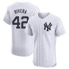 NY.Yankees #42 Mariano Rivera Player White Limited Elite Home Fdoa Stitched Jerseys