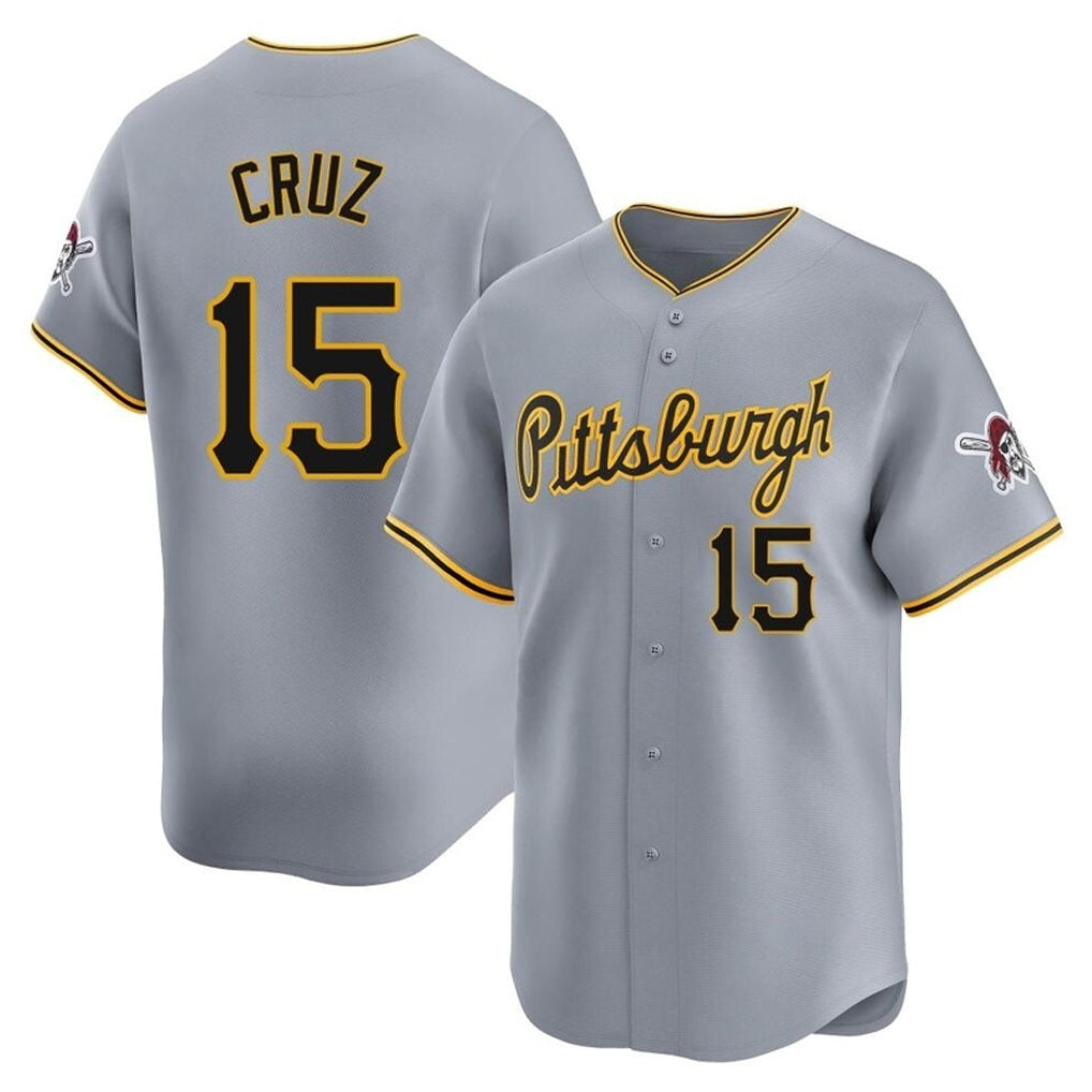 P.Pirates #15 Oneil Cruz Player Gray Road Home Limited Fdoa Stitched Jerseys