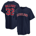 C.Guardians #32 Gavin Williams Player Navy Game Home Fdoa Stitched Jerseys