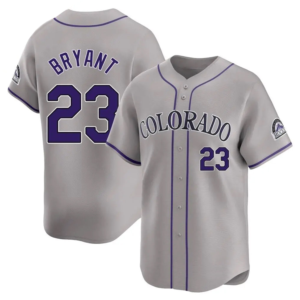 C.Rockies #23 Kris Bryant Player Gray Limited Home Fdoa Stitched Jerseys