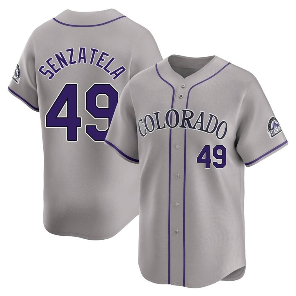 C.Rockies #49 Antonio Senzatela Player Gray Limited Home Fdoa Stitched Jerseys