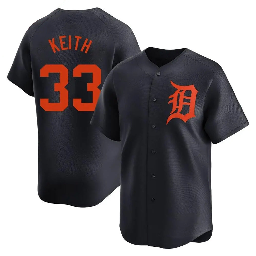 D.Tigers #33 Colt Keith Player Navy Home Limited Fdoa Stitched Jerseys