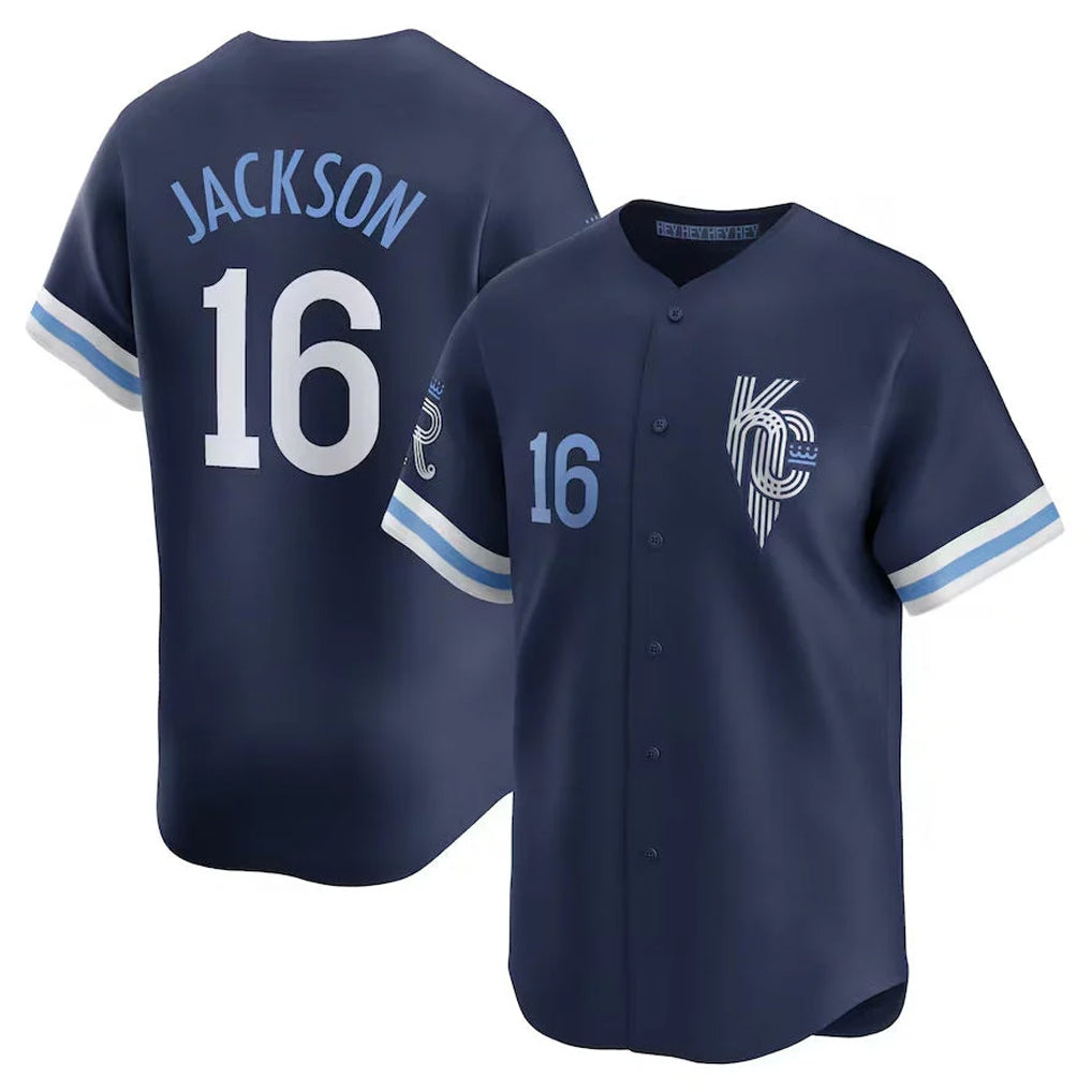 KC.Royals #16 Bo Jackson Player Navy City Connect Limited Home Fdoa Stitched Jerseys