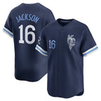 KC.Royals #16 Bo Jackson Player Navy City Connect Limited Home Fdoa Stitched Jerseys