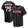 C.Guardians #75 Connor Brogdon Player Black Fashion Out Home Game Fdoa Stitched Jerseys