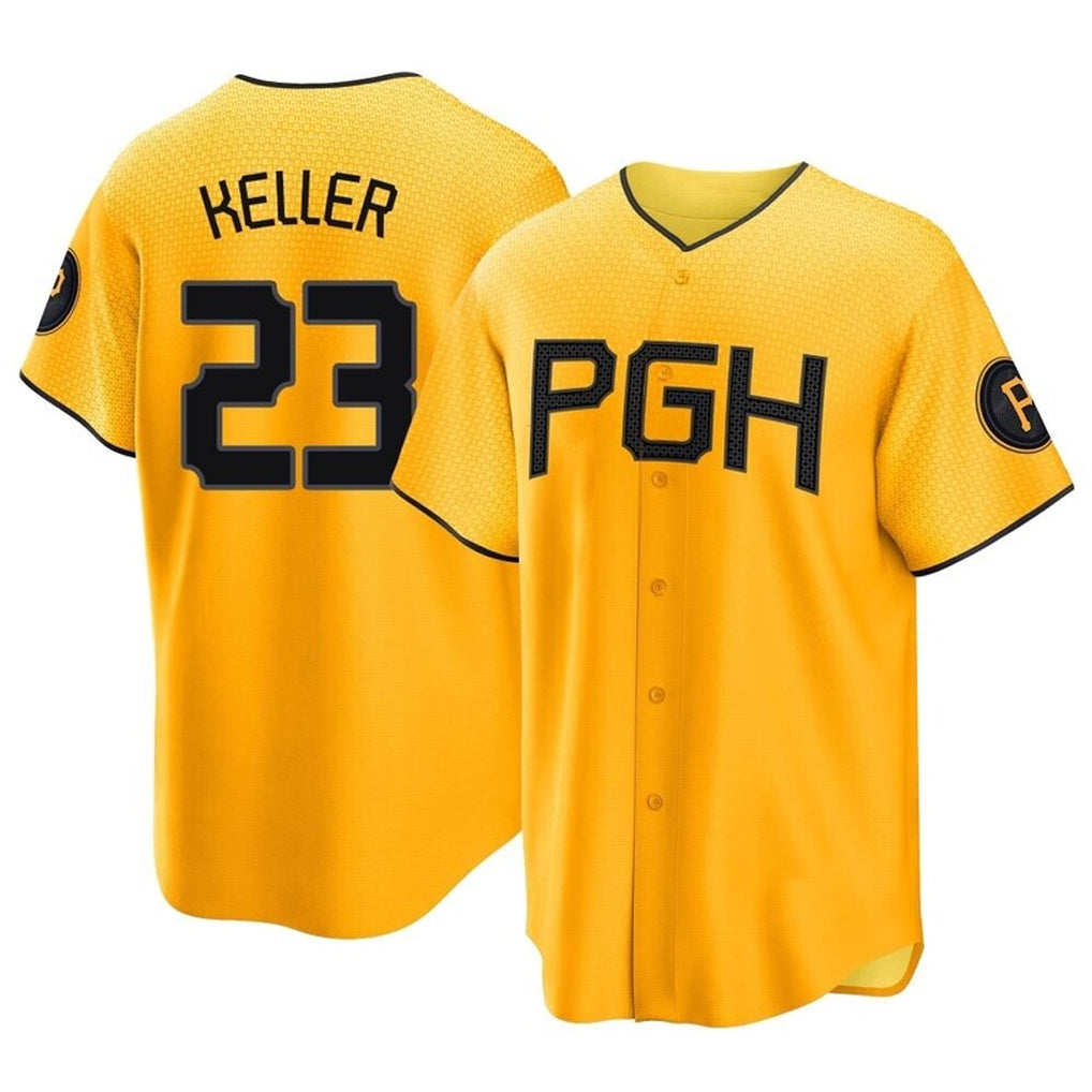 P.Pirates #23 Mitch Keller Player Gold City Connect Home Game Fdoa Stitched Jerseys