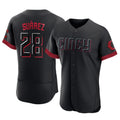C.Reds #28 Eugenio Su¨¢rez Player Black City Connect Limited Elite Home Fdoa Stitched Jerseys