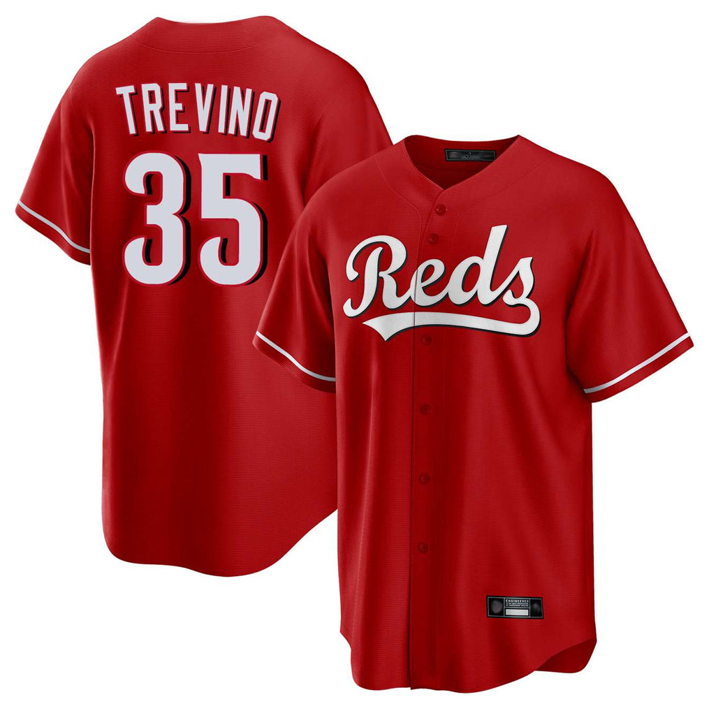 C.Reds #35 Jose Trevino Player Red Home Game Fdoa Stitched Jerseys