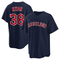 C.Guardians #38 Steven Kwan Player Navy Game Home Fdoa Stitched Jerseys