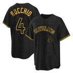 C.Guardians #4 Brayan Rocchio Player Black Snake Skin City Home Game Fdoa Stitched Jerseys