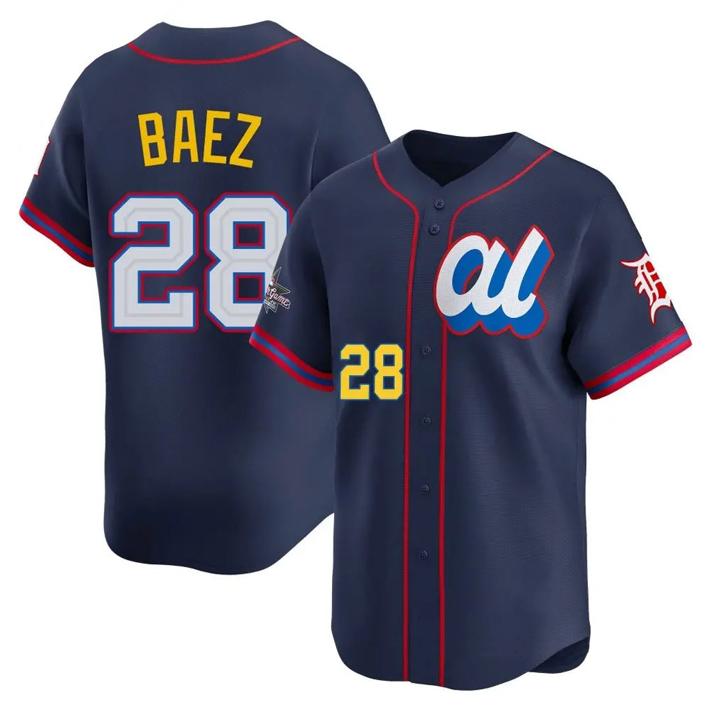 D.Tigers #28 Javier B¨¢ez Player Navy Limited American League All-Star Edition Fdoa Stitched Jerseys