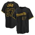 KC.Royals #67 Seth Lugo Player Black Snake Skin City Game Fdoa Stitched Jerseys