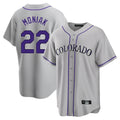 C.Rockies #22 Mickey Moniak Player Gray Game Home Fdoa Stitched Jerseys