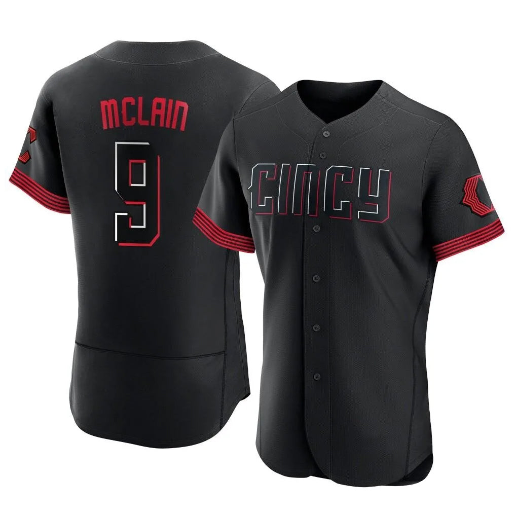 C.Reds #9 Matt McLain Player Black City Connect Limited Elite Home Fdoa Stitched Jerseys