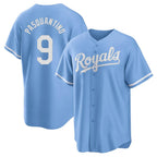 KC.Royals #9 Vinnie Pasquantino Player Light Blue Home Game Fdoa Stitched Jerseys