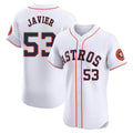 H.Astros #53 Cristian Javier Player White Limited Elite Home Fdoa Stitched Jerseys