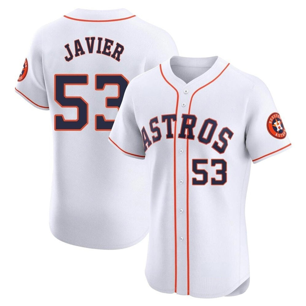 H.Astros #53 Cristian Javier Player White Limited Elite Home Fdoa Stitched Jerseys