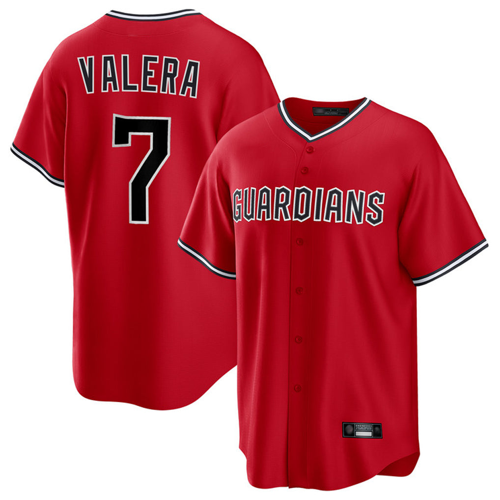 C.Guardians #7 George Valera Player Red Home Game Fdoa Stitched Jerseys