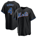 NY.Mets #4 Francisco Alvarez Player Black Replica Home Game Fdoa Stitched Jerseys