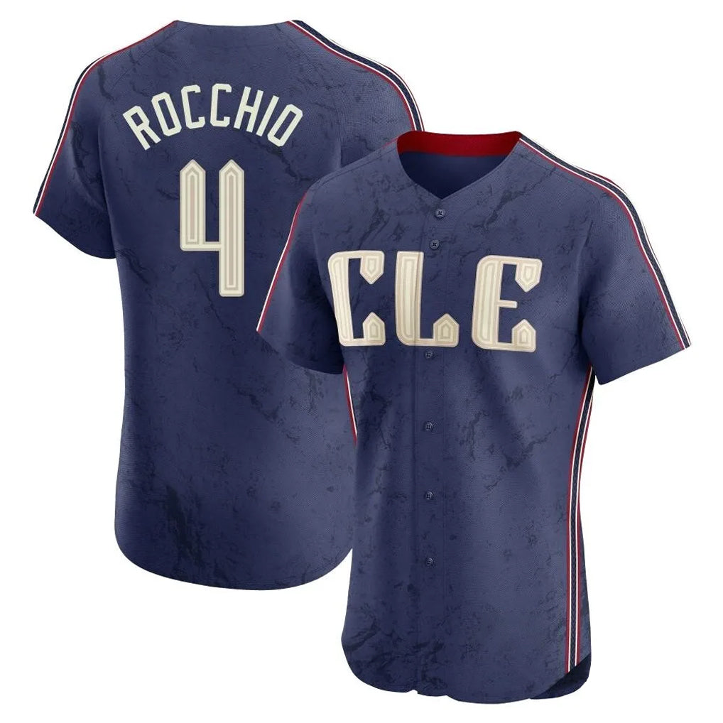 C.Guardians #4 Brayan Rocchio Player Navy City Connect Limited Elite Home Fdoa Stitched Jerseys