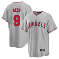 LA.Angels #9 Zach Neto Player Gray Home Game Fdoa Stitched Jerseys