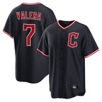 C.Guardians #7 George Valera Player Navy Home Game Fdoa Stitched Jerseys