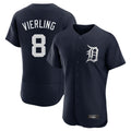D.Tigers #8 Matt Vierling Player Navy Limited Elite Home Fdoa Stitched Jerseys