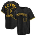 C.Rockies #19 Charlie Blackmon Player Black Snake Skin City Home Game Fdoa Stitched Jerseys